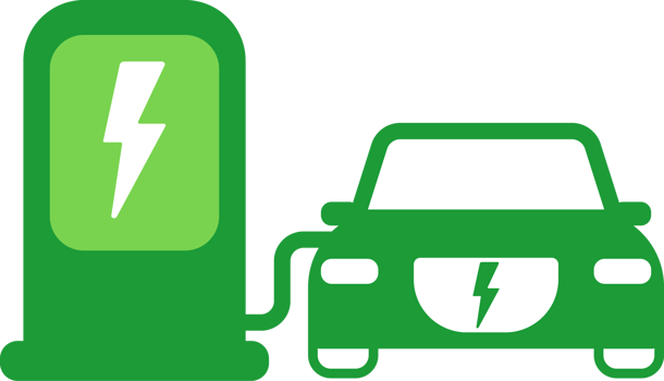 charging station for electric car simple flat icon png
