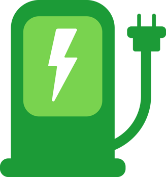 charging station for electric car simple flat icon png