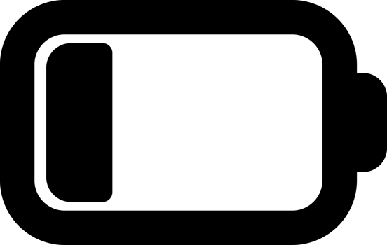 black and white low battery electric clean energy simple flat icon png