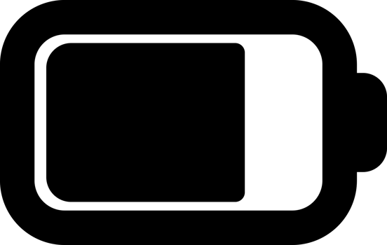 black and white battery electric clean energy simple flat icon png