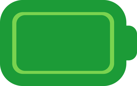 full battery electric clean energy simple flat icon png