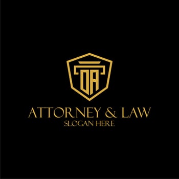 OA initial monogram for lawfirm logo ideas with creative polygon style design vector