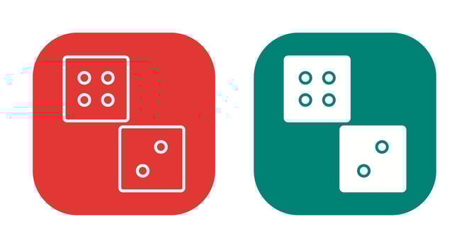 Unique Dice Vector Icon