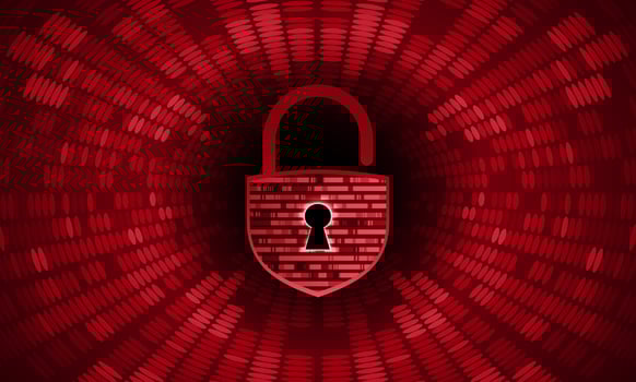 Modern Cybersecurity Technology Background with padlock vector