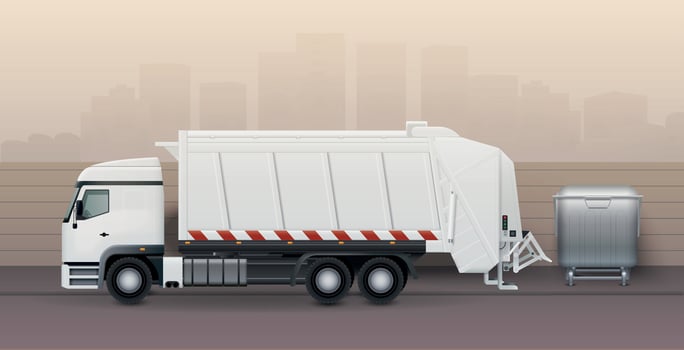Garbage Truck Illustration vector