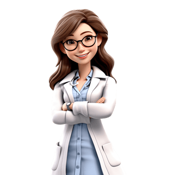 3D Happy cartoon doctor. Cartoon doctor on transparent background. png