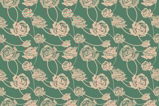 Flower rose blooming seamless pattern for wallpaper,textile,fabric,clothes,decoration vector