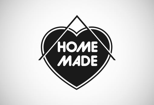 Homemade Product Label vector illustration. Element design for corporate identity