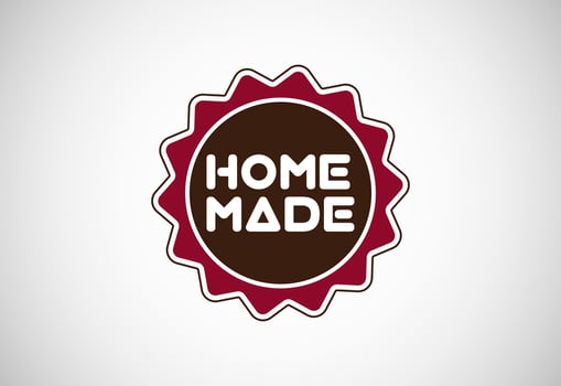 Homemade Product Label vector illustration. Element design for corporate identity