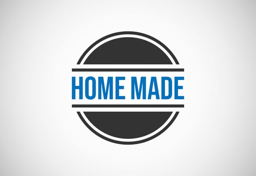 Homemade Product Label vector illustration. Element design for corporate identity
