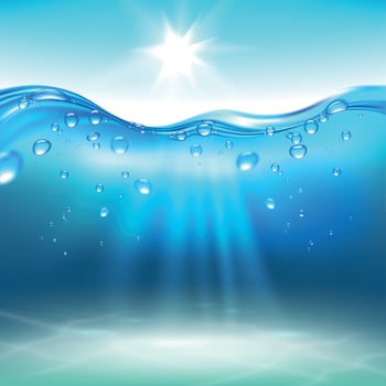 Realistic Water Wave Background vector