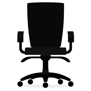 Office Chair Silhouette - png