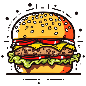 Best Cheese Burger Silhouette - png
