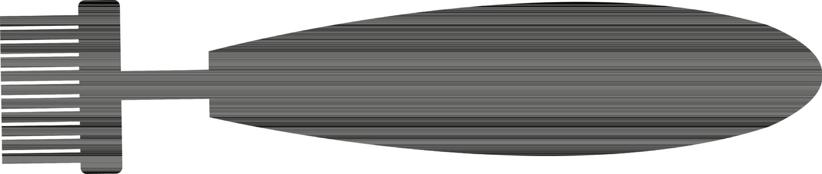 Illustration of a black brush. vector