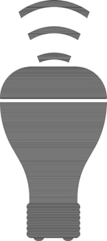 Black and white light bulb. vector