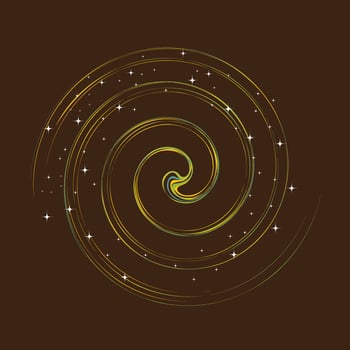 Illustration of a stars decorated circle. vector