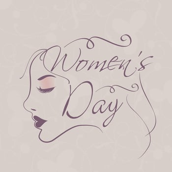 Creative abstract illustration of a Young Girl for Happy International Women's Day Celebration. vector