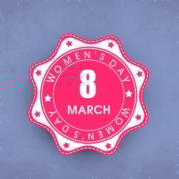 Happy women's day. sticker style vector