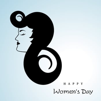 Creative abstract illustration of a Young Girl for Happy International Women's Day Celebration. vector
