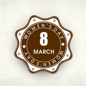 Happy women's day. sticker style vector