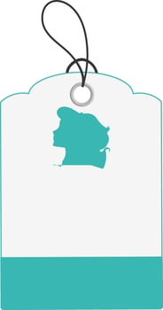 Illustration of a tag or label. vector