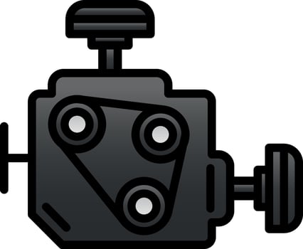Car engine Vector Icon Design