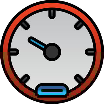 Speedometer Vector Icon Design