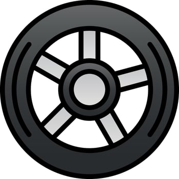 Wheel Vector Icon Design