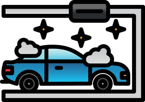 Car painting Vector Icon Design