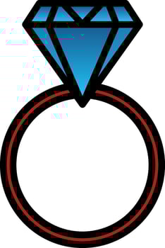 Diamond ring Vector Icon Design