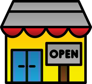 Opening shop Vector Icon Design