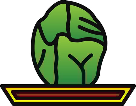 Brussels sprouts Vector Icon Design