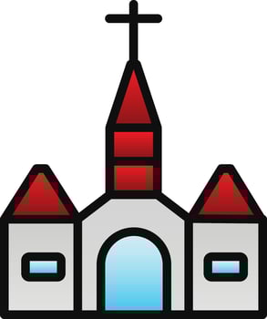 Cathedral Vector Icon Design