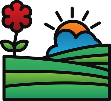 Field Vector Icon Design