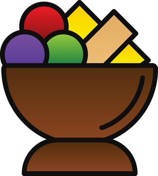 Moules frites Vector Icon Design