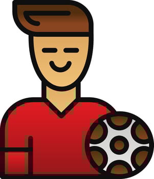 Football player Vector Icon Design