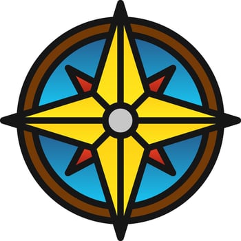 Wind rose Vector Icon Design