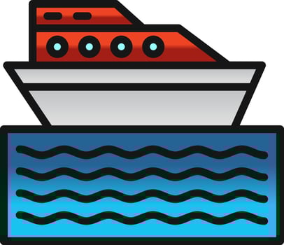 Boat Vector Icon Design