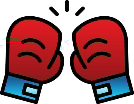 Boxing gloves Vector Icon Design