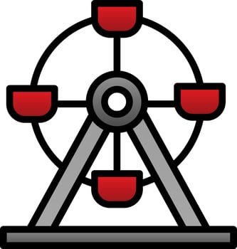 Ferris wheel Vector Icon Design