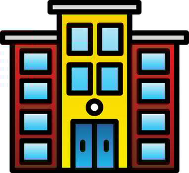 Townhouse Vector Icon Design