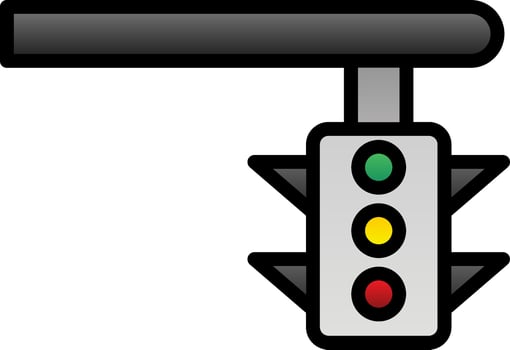 Traffic light Vector Icon Design