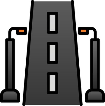 Street light Vector Icon Design