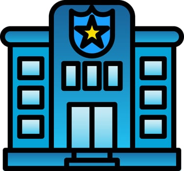 Police station Vector Icon Design