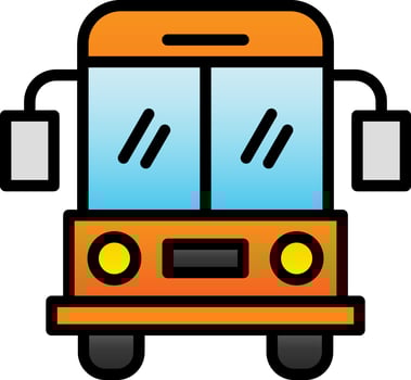 School bus Vector Icon Design