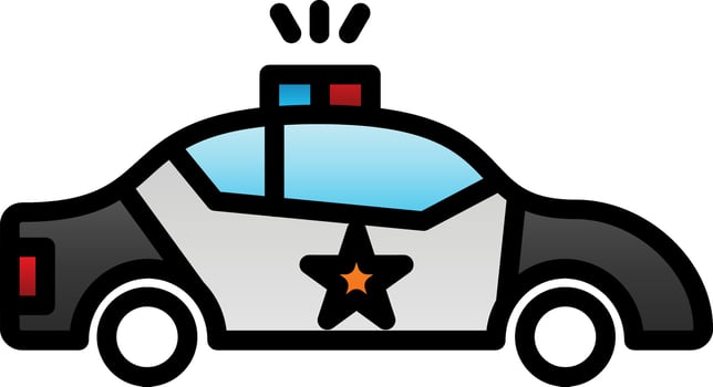 Police car Vector Icon Design