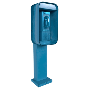 3d Rendering Of Telephone Box png