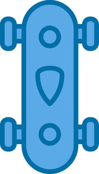 Longboard Vector Icon Design