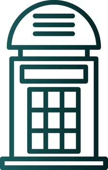 Phone booth Vector Icon Design