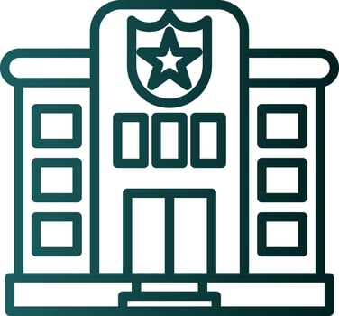 Police station Vector Icon Design